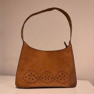 Mondani Brown Shoulder Bag with Decorative Cutouts